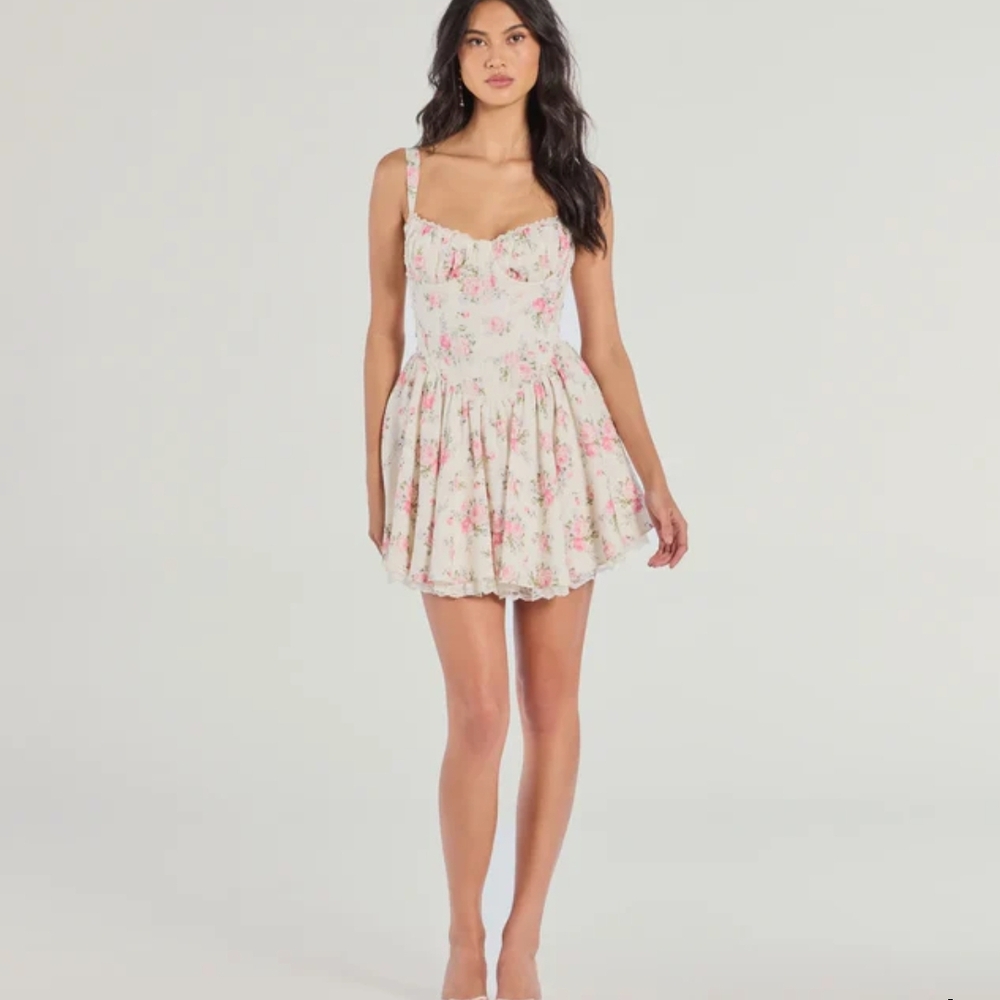 Floral Sundress with Pink Accents